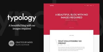 Typology Theme – Minimalist Blog & Text Based Theme for WordPress 1.7.6