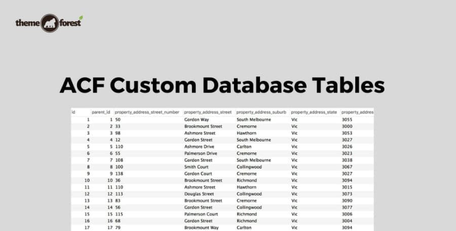 ACF Custom Database Tables 1.1.3