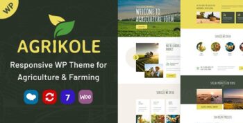 Agrikole Theme | Responsive WordPress Theme for Agriculture & Farming 1.25
