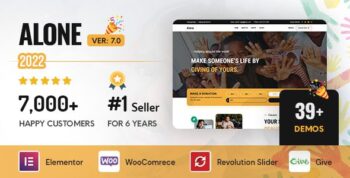 Alone Theme – Charity Multipurpose Non-profit WordPress Theme 7.6.4