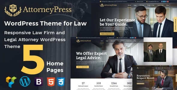 Attorney Press Theme – Lawyer WordPress Theme 2.2.0