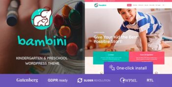Bambini Theme – Pre-School and Kindergarten Theme 1.2.3