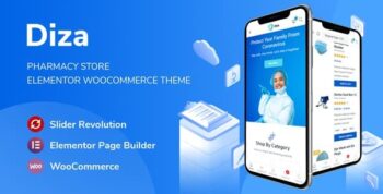 Diza Theme – Pharmacy Store Elementor WooCommerce Theme 1.3.6