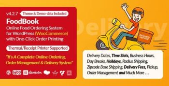 FoodBook | Online Food Ordering & Delivery System for WordPress with One-Click Order Printing 4.7.1