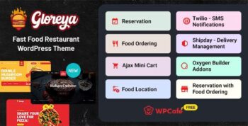 Gloreya – Food Ordering & Delivery Restaurant WordPress Theme 2.0.6