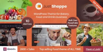 Justshoppe Theme – Elementor Cake Bakery WordPress Websites 12.6
