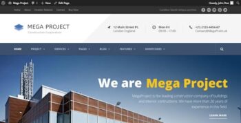 Mega Project Theme – Construction WordPress 1.3.8