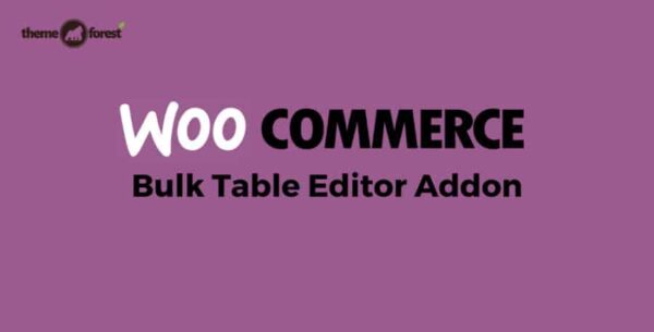 Woocommerce Bulk Table Editor Addon 2.5.1